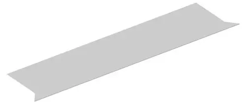 Grau-weißer Kautschuk-Einleger von Keuco, flach und rechteckig, mit schmalen, schrägen Enden, auf weißem Hintergrund.